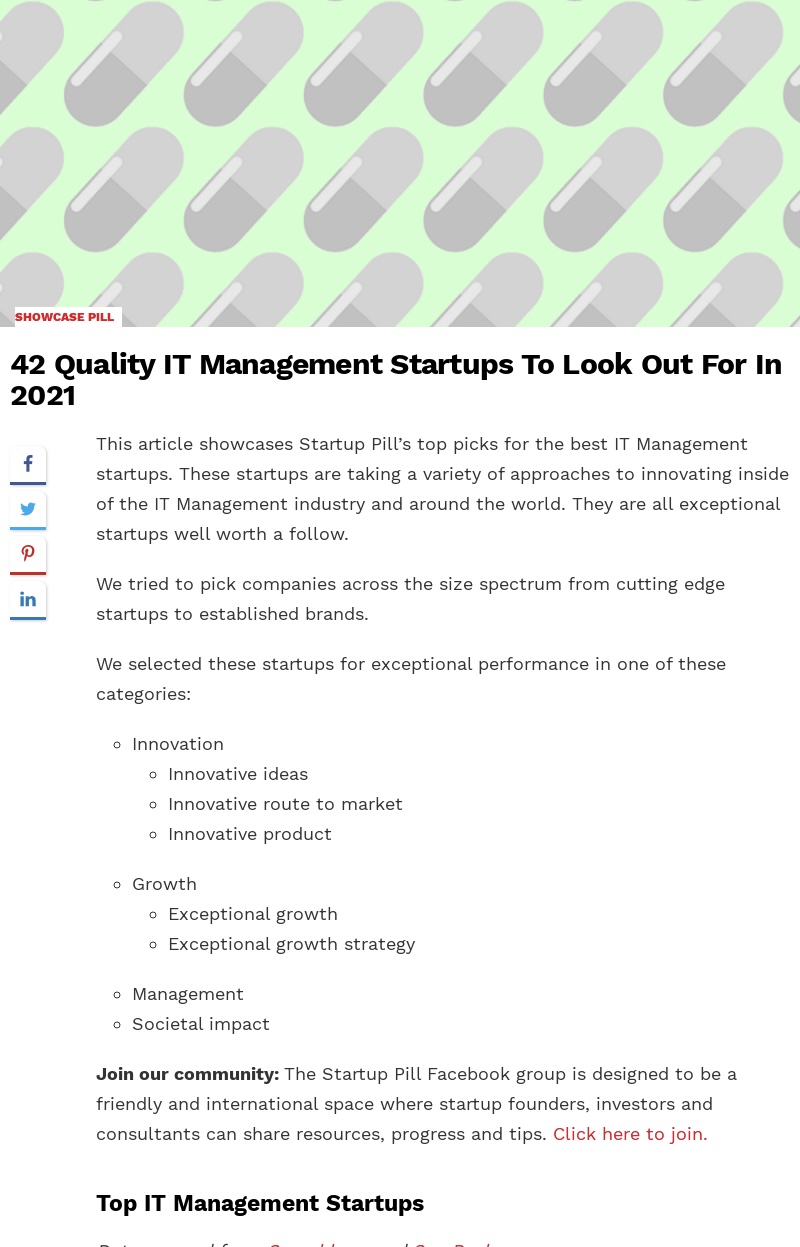 42 Quality IT Management Startups To Look Out For In 2021