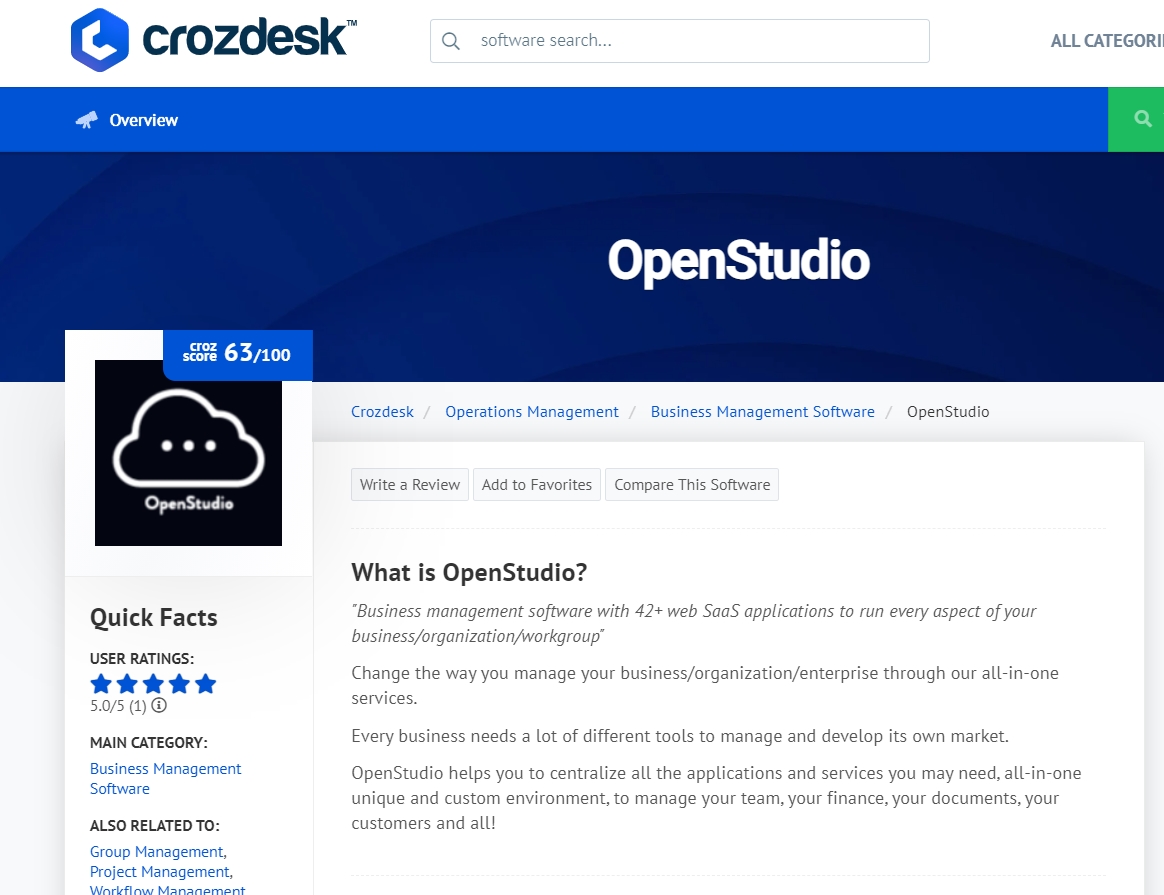 Openstudio.one - Crozdesk score