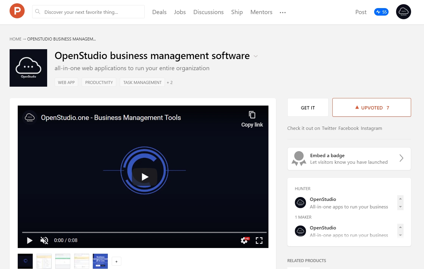 OpenStudio business management software
