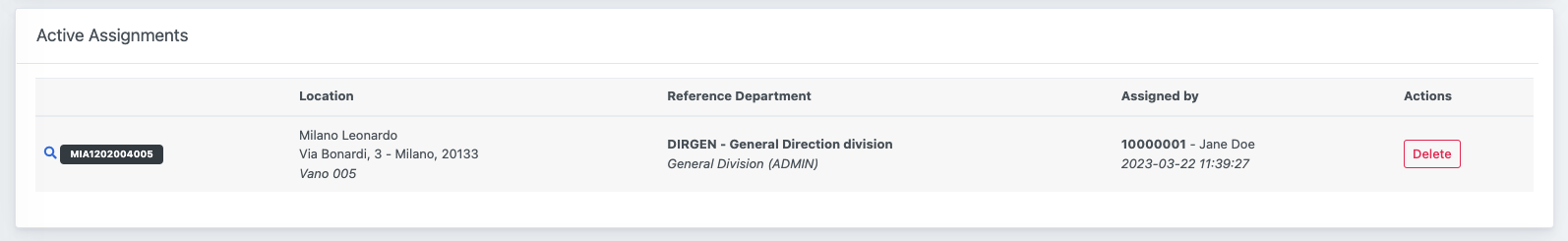 Assign Spaces - Operator active assignment