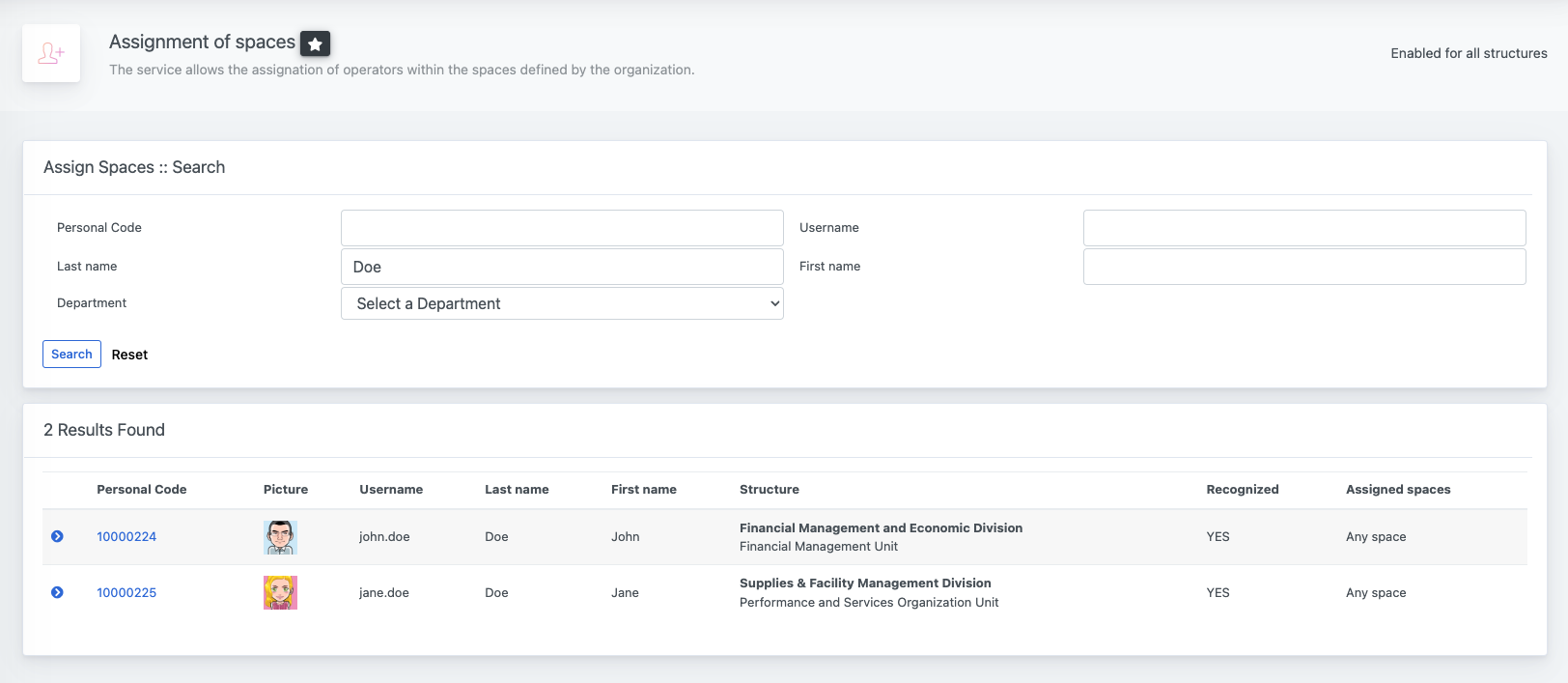 ssign Spaces - Select Operator