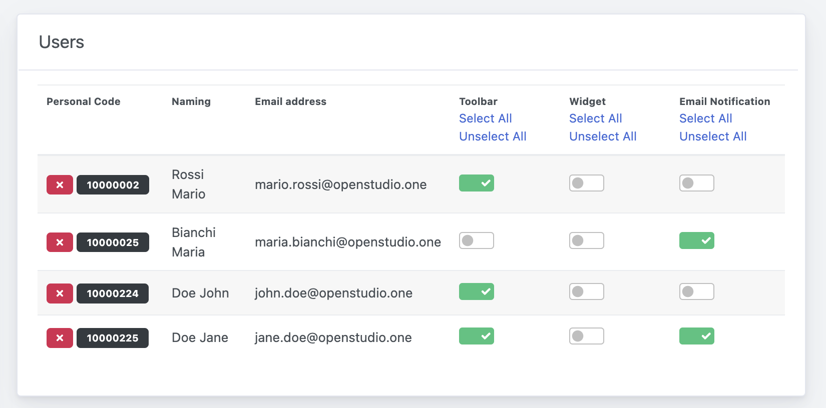 InfoComm (Messaging to Users) - Individual Change on Channels