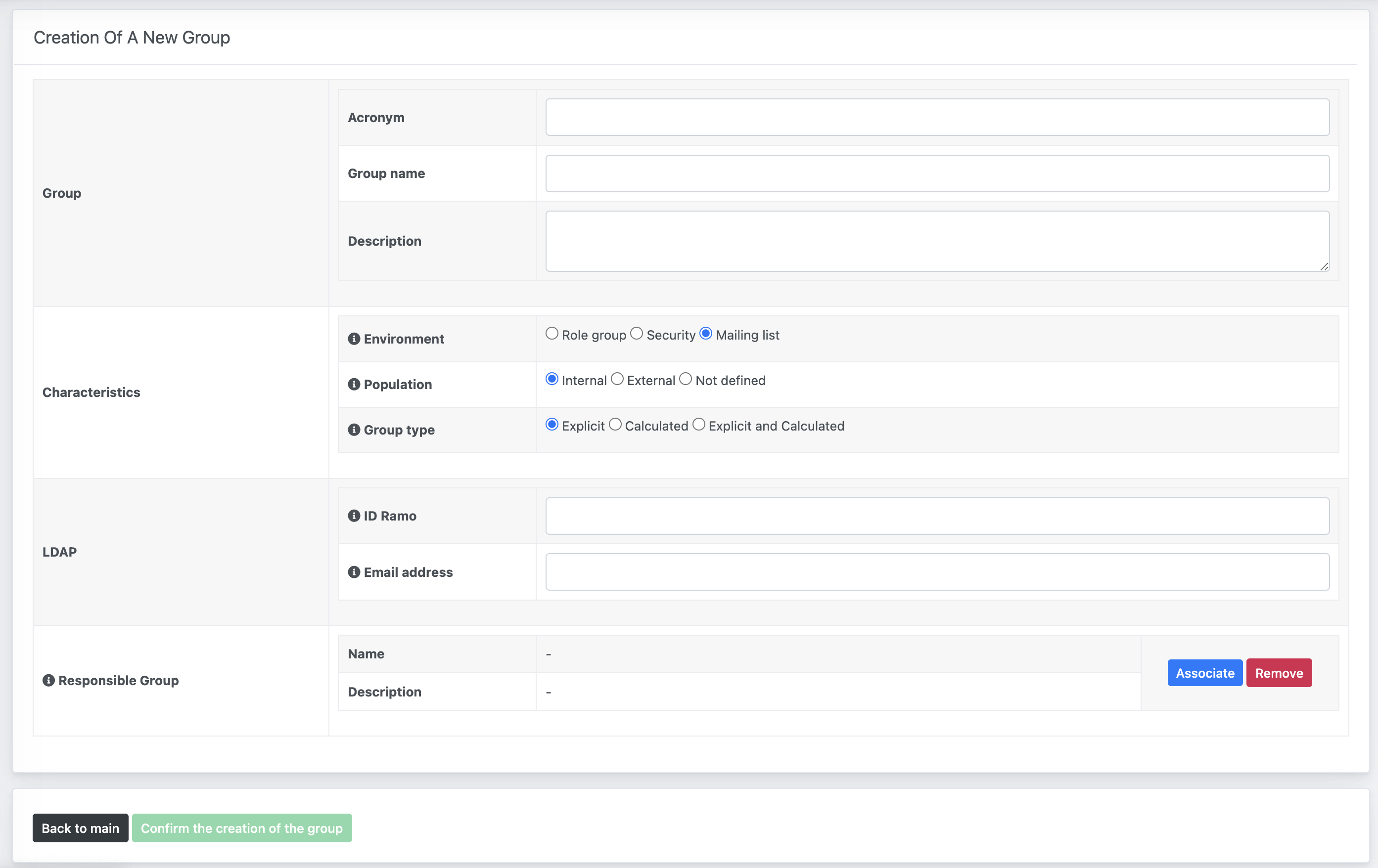 OpenStudio - Manage Authorization Groups - Create a Group