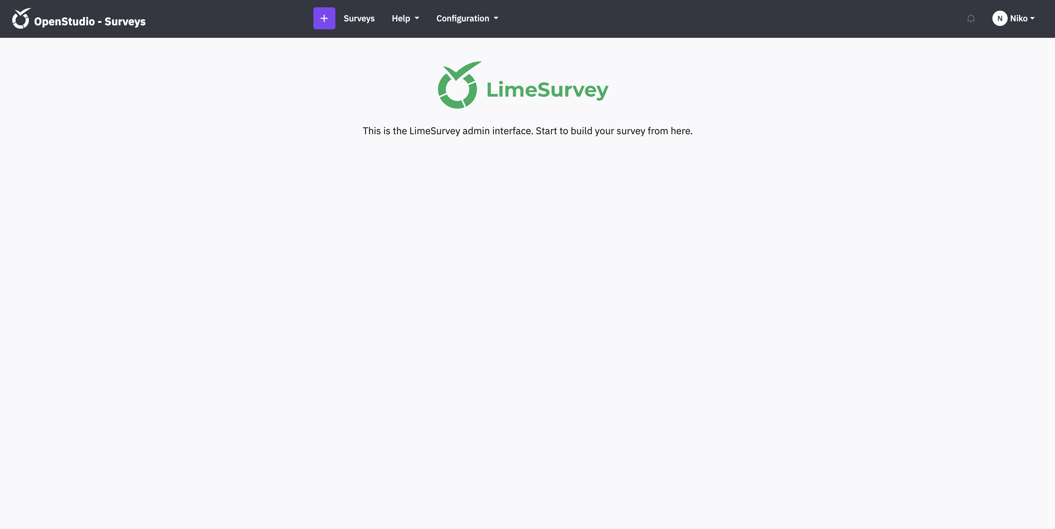 OpenStudio - Encuestas - LimeSurvey (Inicio)